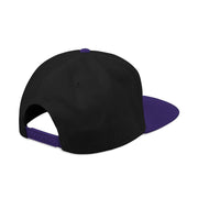 Snapback cap with an embroidered emblem representing a star, back