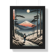 Framed poster illustrating the Japanese proverb "Journey", front