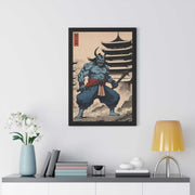 Framed poster illustrating the Japanese proverb "Rod to an ogre", front 20x30 inch