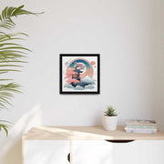Framed printed canvas representing a celestial place, front 14x14 inch