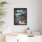 Framed printed canvas illustrating the Japanese proverb "Child on a trip", front 18x24 inch