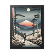 Framed printed canvas illustrating the Japanese proverb "Journey", front