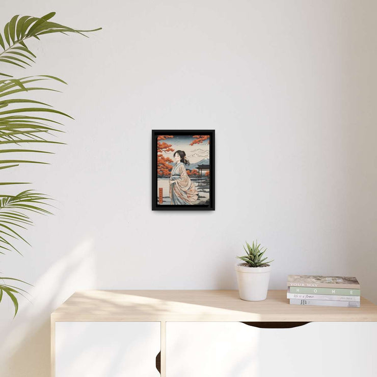 Framed printed canvas illustrating the Japanese proverb "Women&