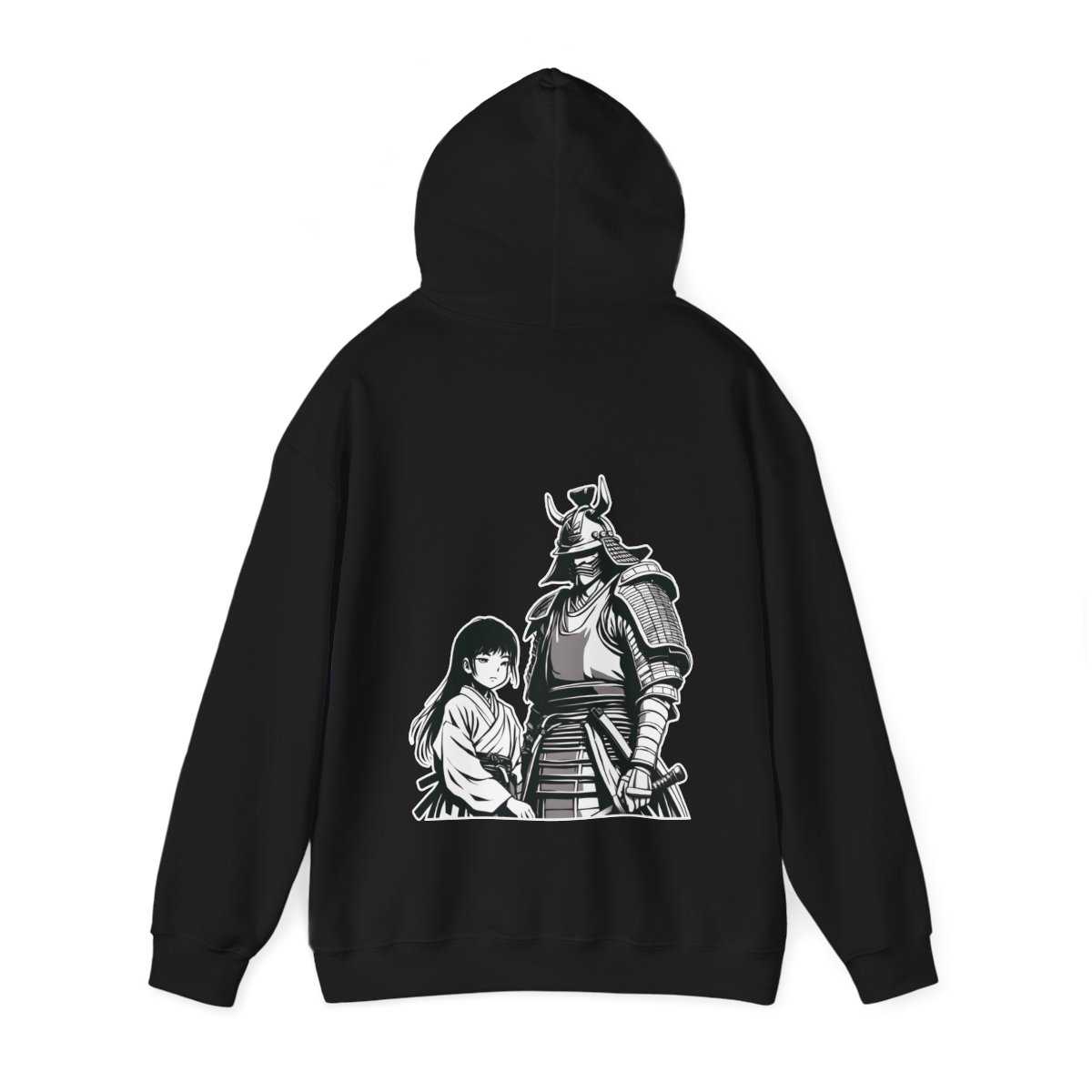 9Yourtime Japanese Warrior 3D Print Hoodie – Unisex Pullover, Samurai Carp Design, Retro Style, Size Small