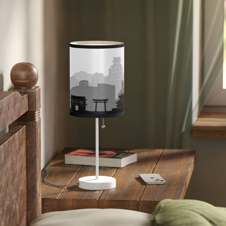 Lamp on a stand with Himeji&