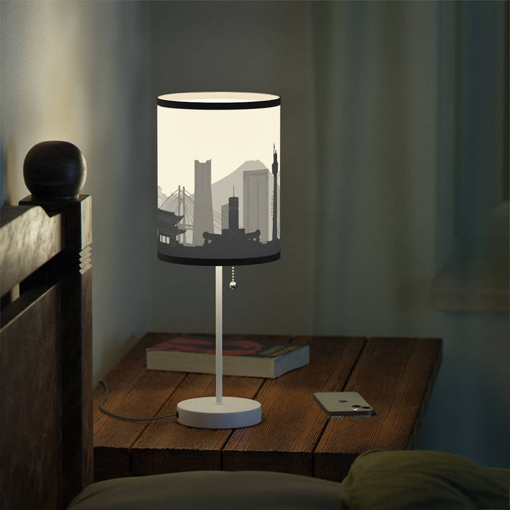 Lamp on a stand with Yokohama&