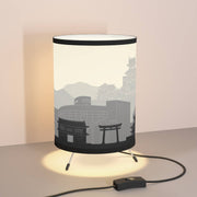 Tripod lamp with Himeji's skyline design, lifestyle