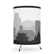 Tripod lamp with Himeji's skyline design, right