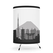 Tripod lamp with Tokyo's skyline design, right