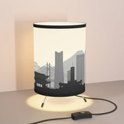 Tripod lamp with Yokohama's skyline design, lifestyle