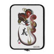 Laptop and Tablet Case - Red Dragon With "Integrity" Character - front