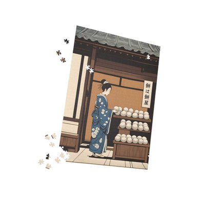 Premium jigsaw puzzle illustrating the Japanese proverb "Mochi", pieces