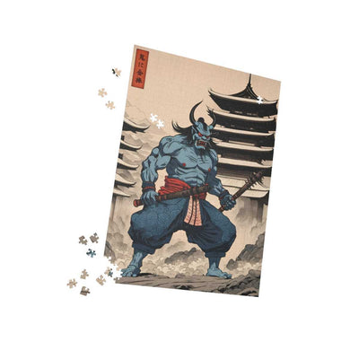 Premium jigsaw puzzle illustrating the Japanese proverb "Rod to an ogre", pieces