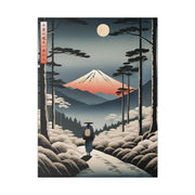 Printed canvas illustrating the Japanese proverb "Journey", front