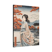 Printed canvas illustrating the Japanese proverb "Women's heart", side