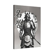 Printed canvas with a samurai design representing the value of honor, side