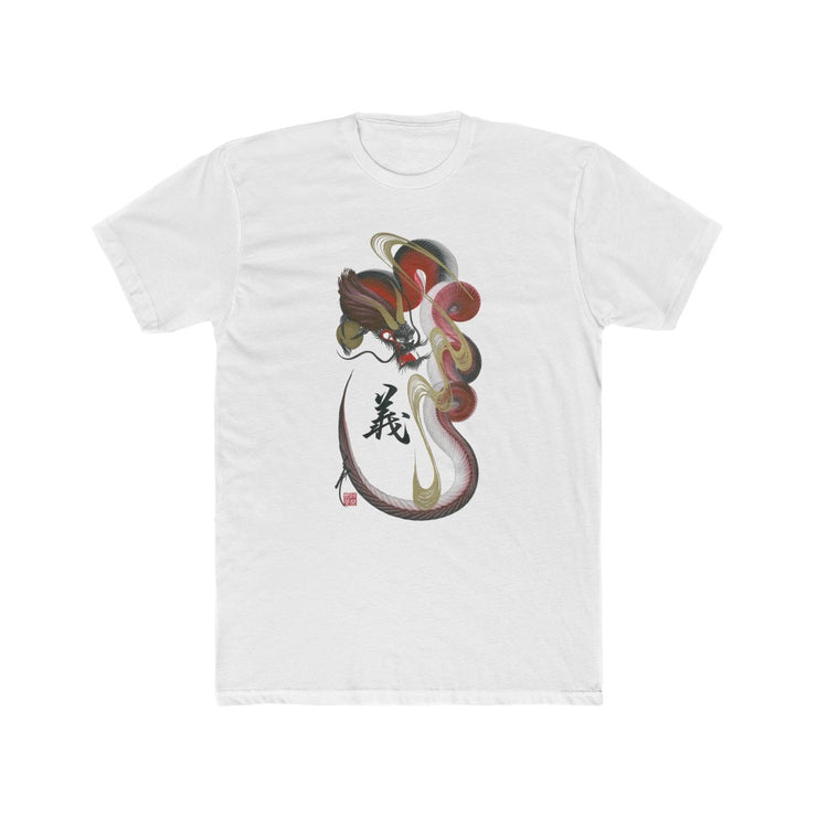 T-shirt - Men - Red Dragon With "Integrity" Character - white - front